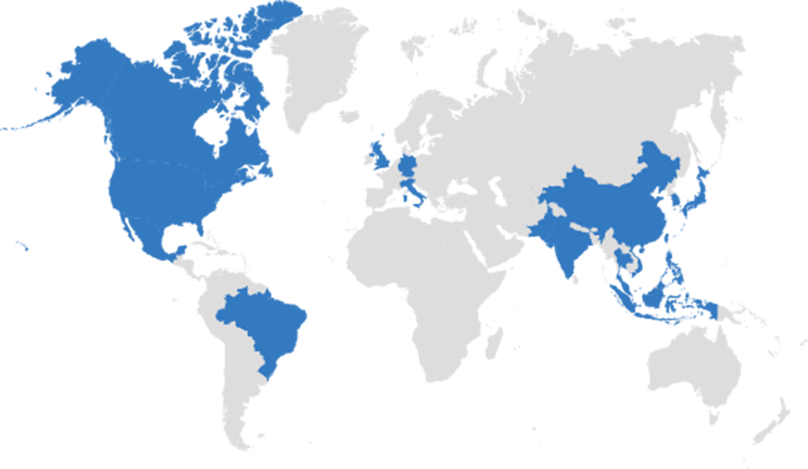 部品事業のグローバルネットワーク