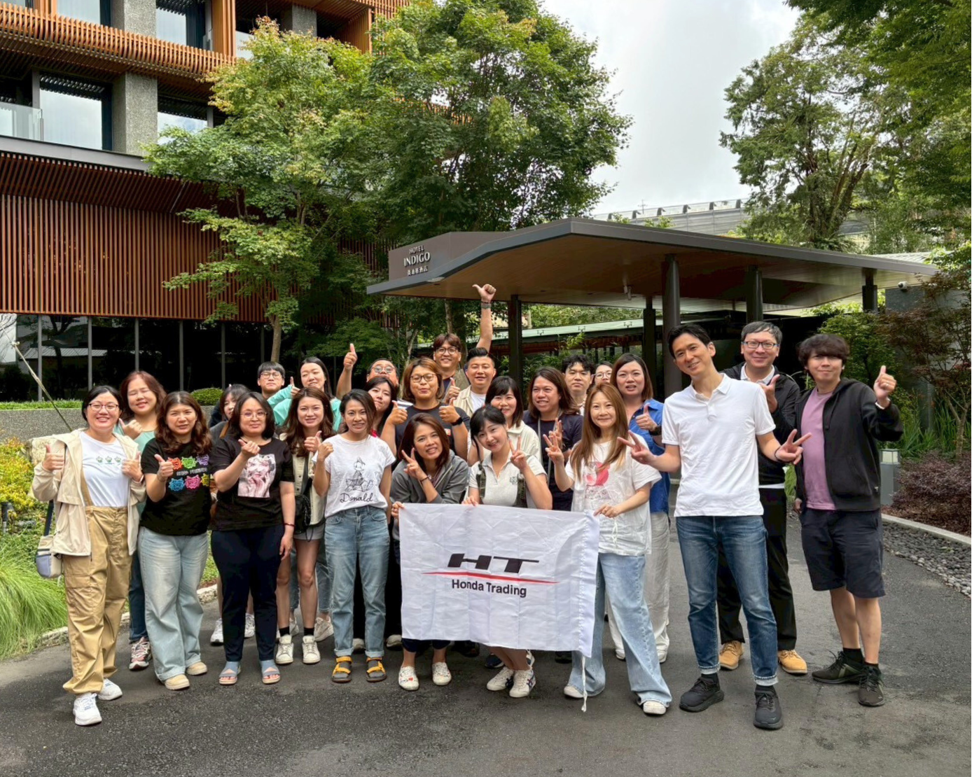 Company trip held jointly by both offices
